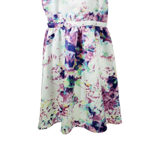 Parker Watercolor Floral Halter Open Back Dress Size 6‎ - Picture 5 of 9